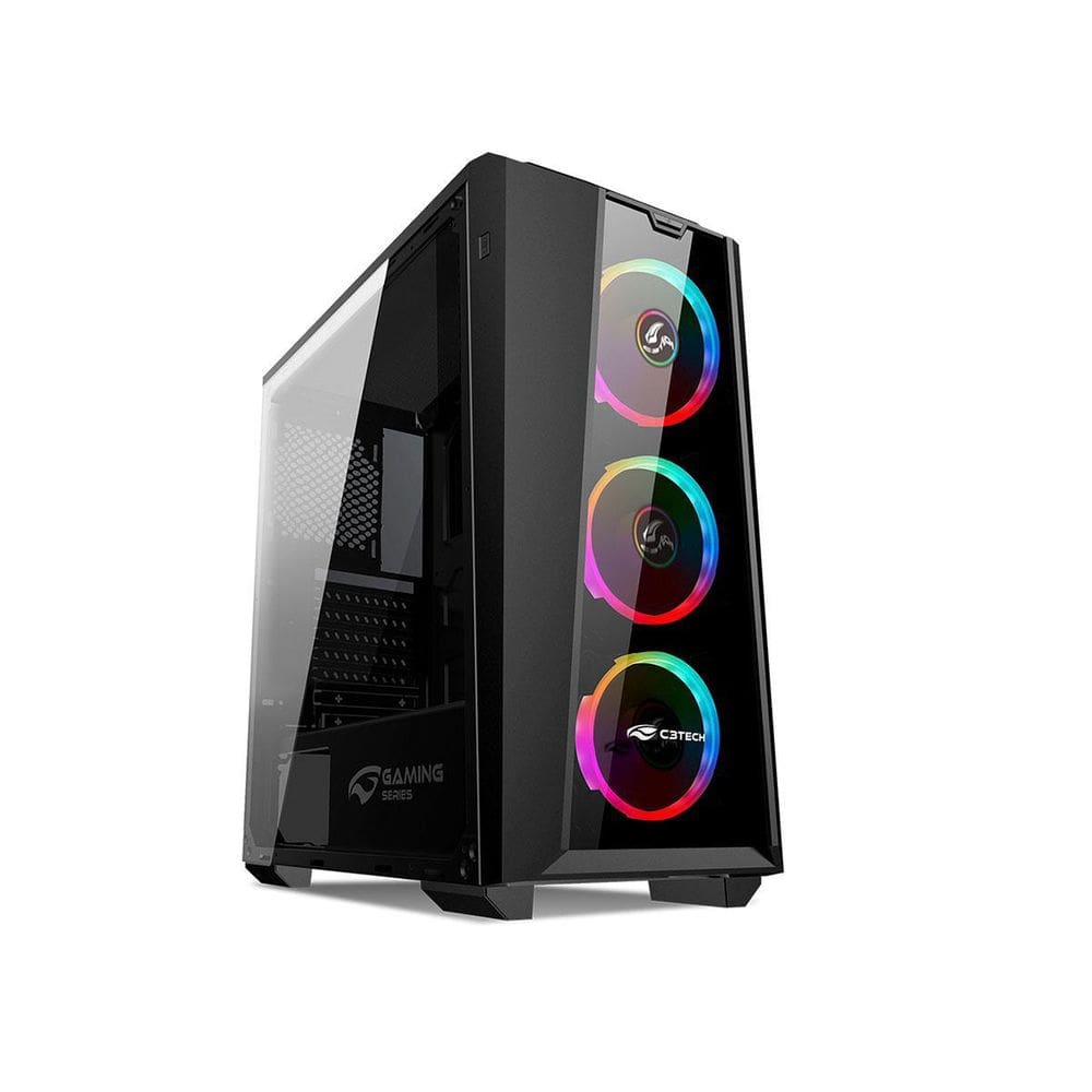 Gabinete Gamer C3Tech Mt-G800Bk Sem Fonte