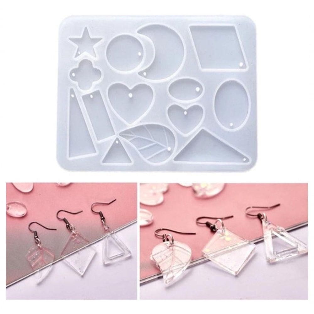 Molde De Silicone Para Resinas Lua-estrela-brinco-pingente