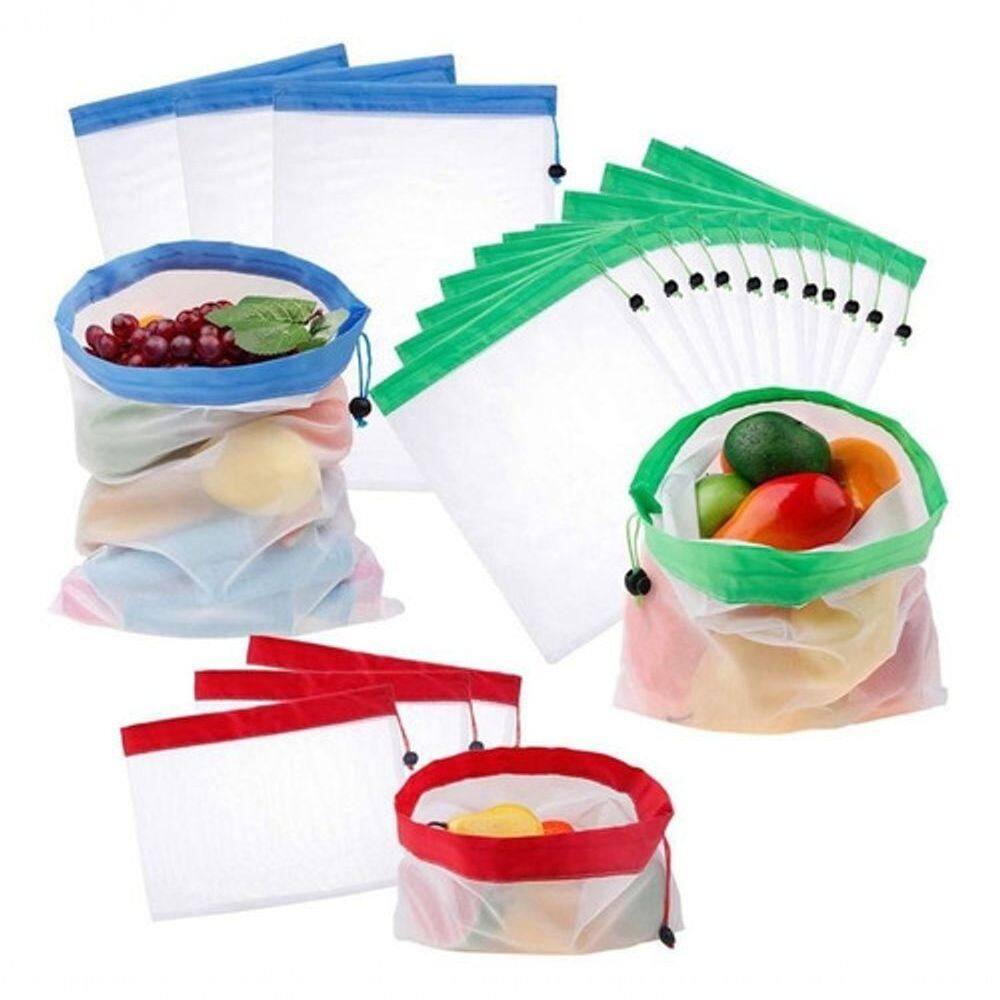 Kit 12 Saco Reutilizável Ecológica Sustentável Lavável