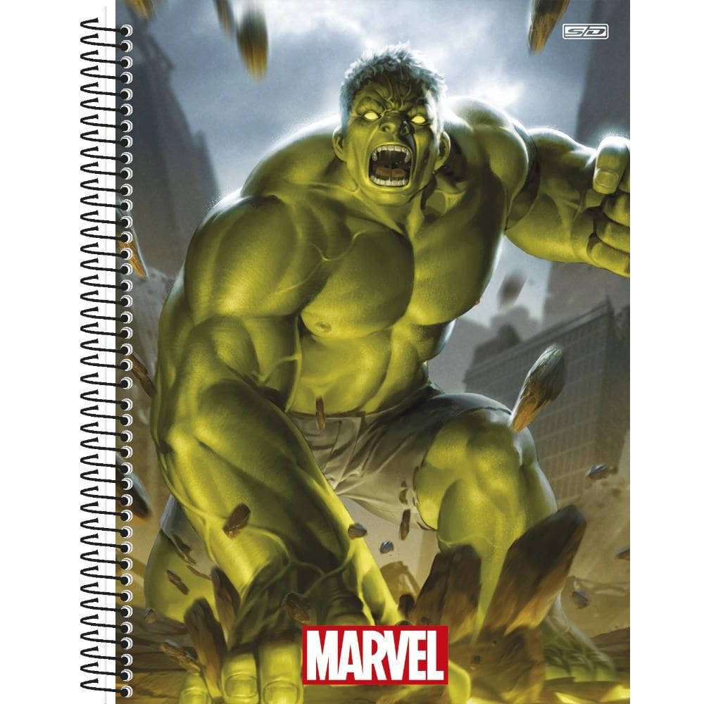 Caderno Univ. 1Matéria 80 Folhas Marvel Capa 1 - SãoDomingos