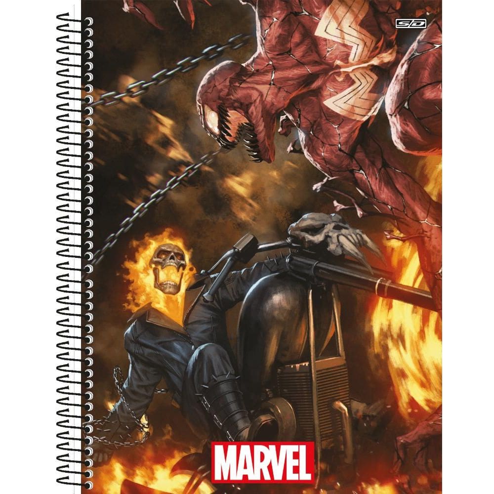 Caderno Univ. 1Matéria 80 Folhas Marvel Capa 2 - SãoDomingos