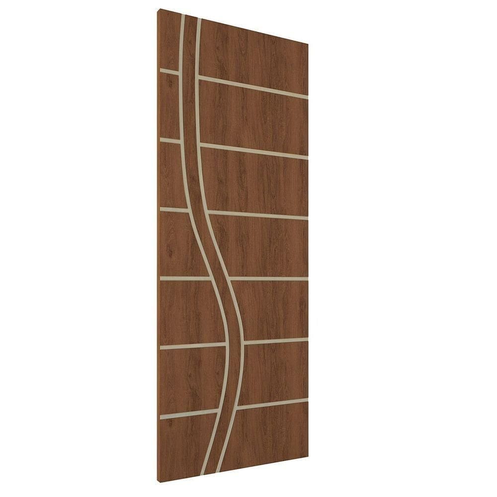 Kit 4 Portas De Madeira Frisada U.v 210cm X 80cm - R70ss Imbuia
