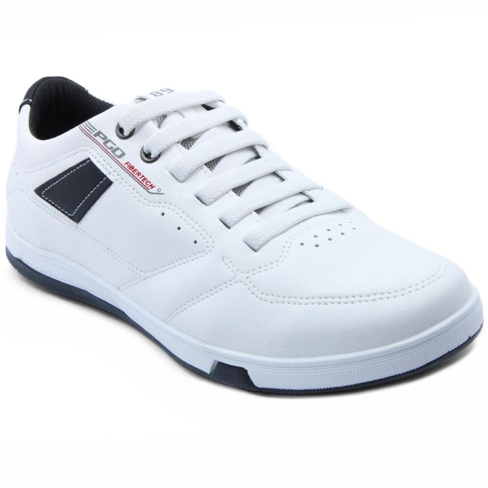 Tênis Couro Pegada Microfibra Masculino - Branco