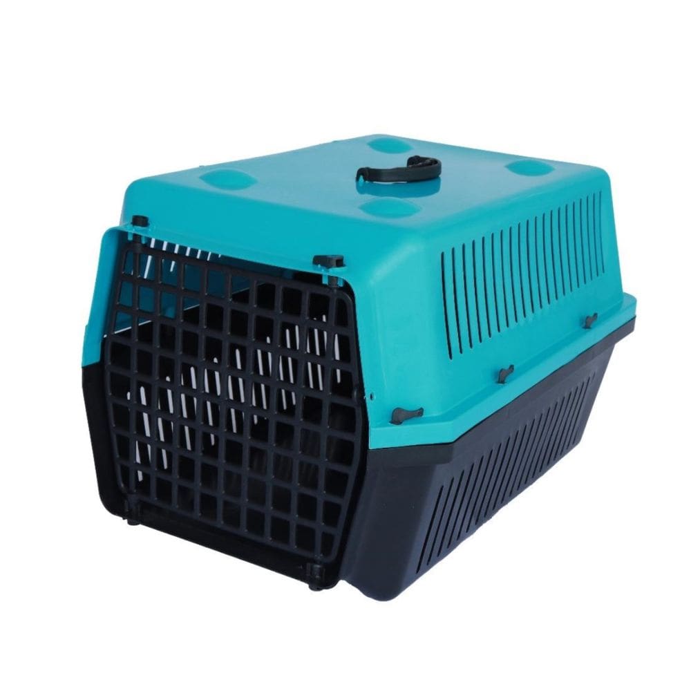 Caixa Transporte Pet Animal Médio N3 Azul 15kg Alvorada