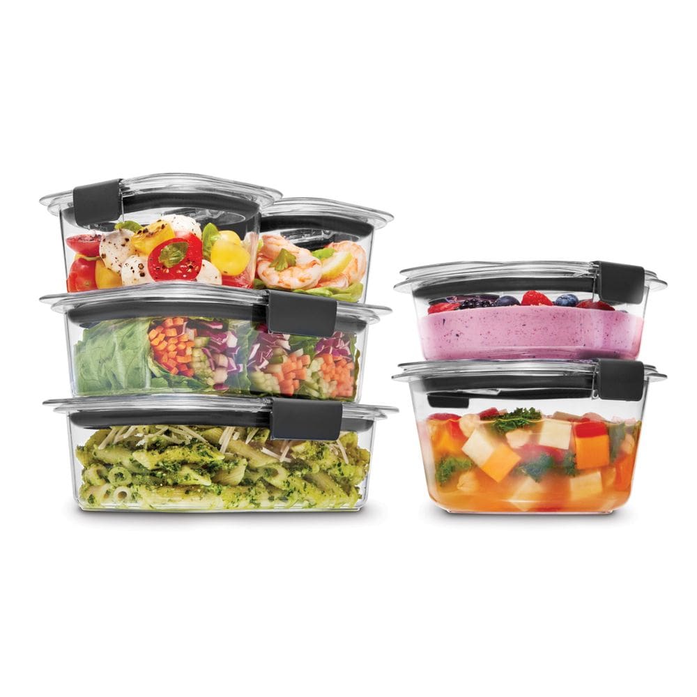 Conjunto de 12 peças de recipientes de armazenamento de alimentos Rubbermaid Brilliance