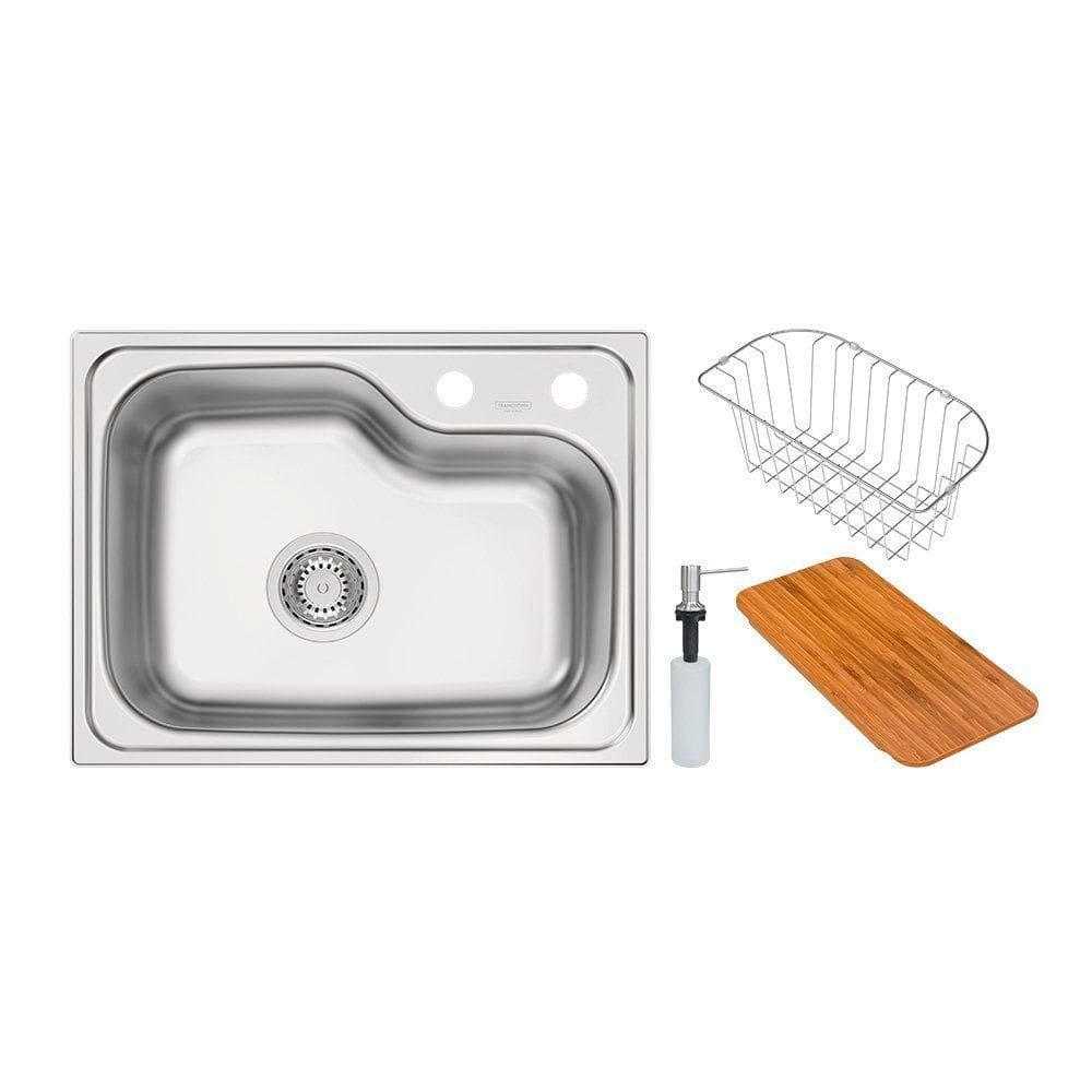 Cuba Tramontina Morgana Compact 48 FX Undermount 55x42 93815282 Aço Inox Escovado com Acessórios