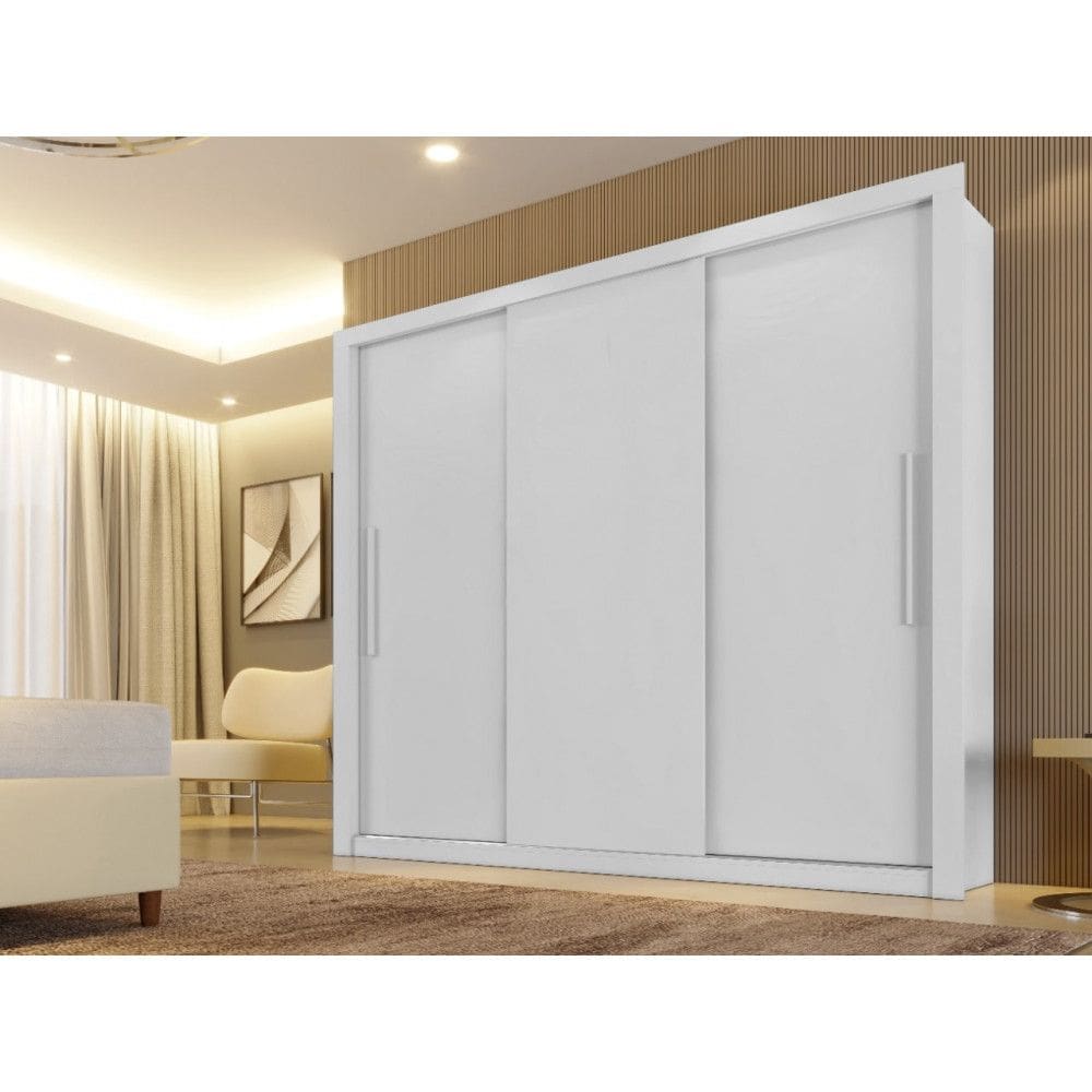 Guarda Roupa Roupeiro Panama 3 Portas sem Espelho Branco - Sallêto