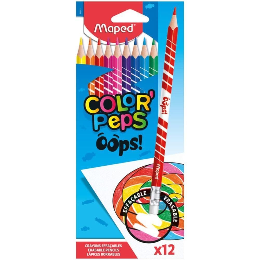 Lápis De Cor Triangular Color Peps Apagável 12cores - Maped