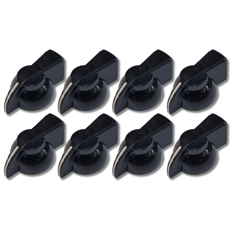 Kit 8 Knob Chicken Head Amplificador Pedal Abs Preto