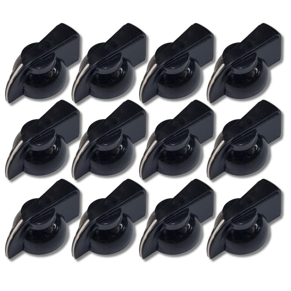 Kit 12 Knob Chicken Head Amplificador Pedal Abs Preto