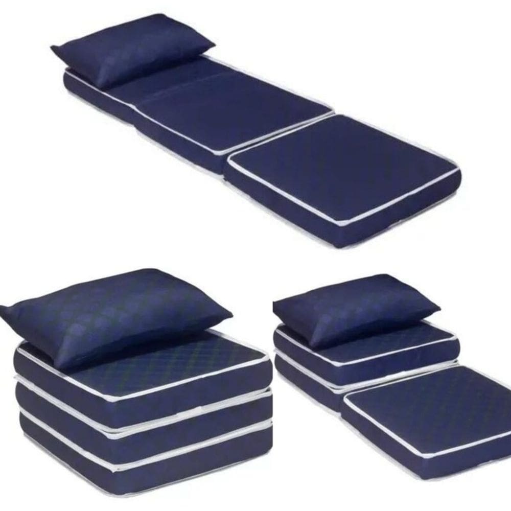 Vira Cama Casal 3 em 1 Com Travesseiro 130x190x13 - Ortobom