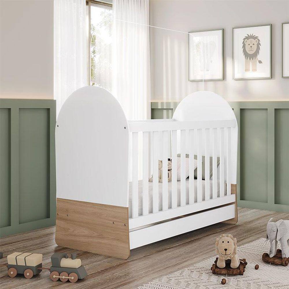 Berço Mini Cama Magia Ambiente Branco Jequitibá HP - Henn
