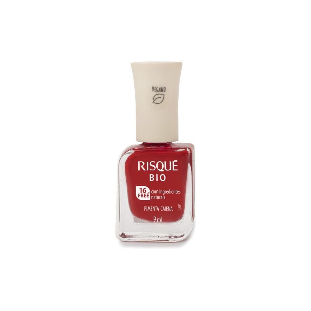 Esmalte Risqué Bio Vermelho Cremoso Cor Pimenta Caiena 9ml