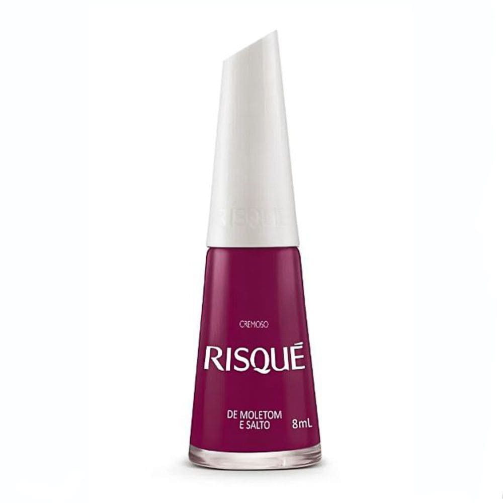 Esmalte Risqué Vinho Cremoso Cor De Moletom e Salto 8ml