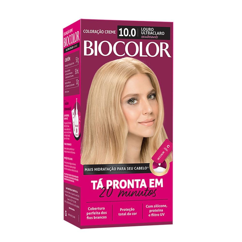 Tintura Creme Biocolor Super Louro Exuberante 10.0 Mini Kit