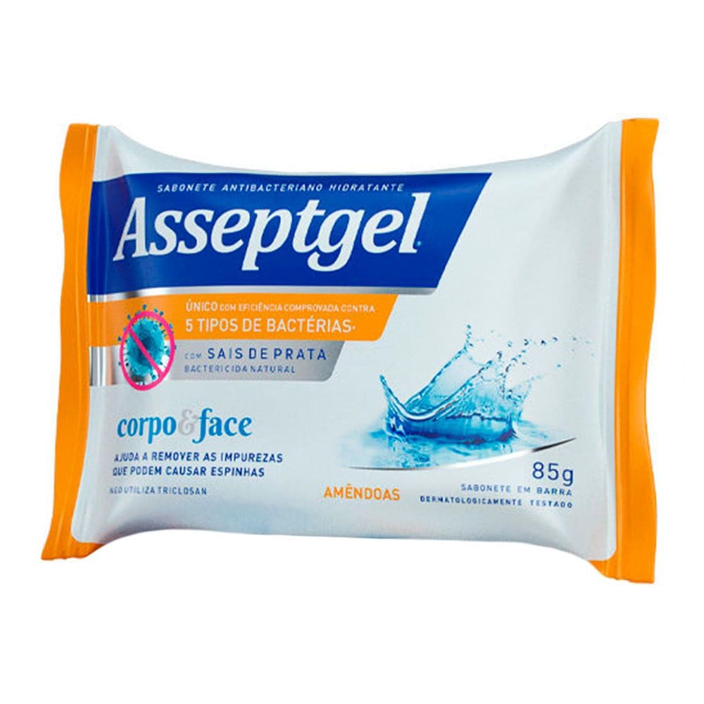 Sabonete Asseptgel Antibacteriano Amêndoas 85g