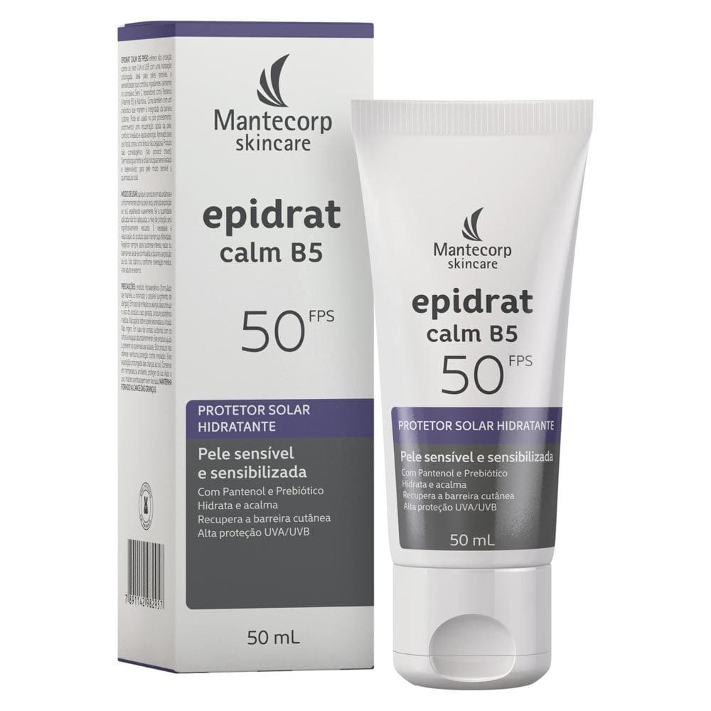 Epidrat Calm B5 Protetor Solar Hidratante FPS 50 Pele Sensível e Sensibilizada 50ml