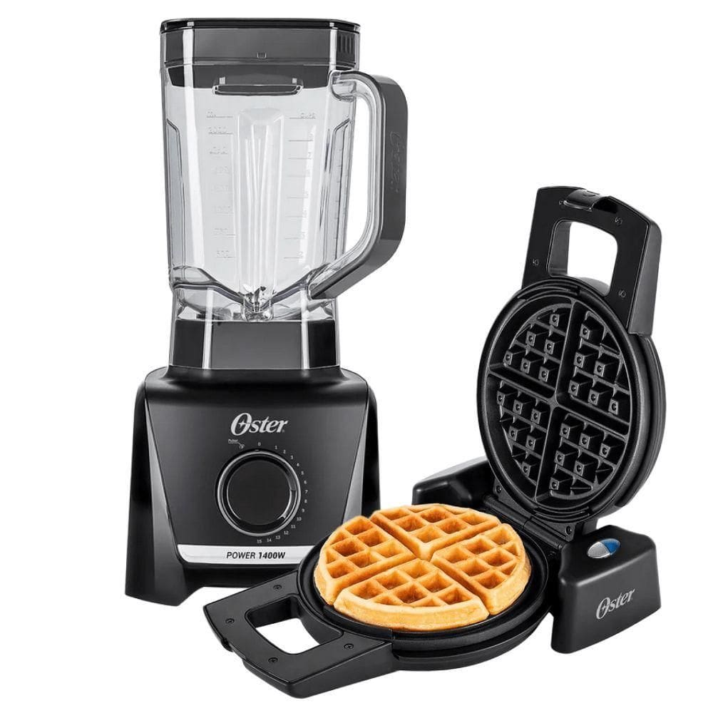 Kit Máquina De Waffle E Liquidificador Oster Full 3,2L 110V