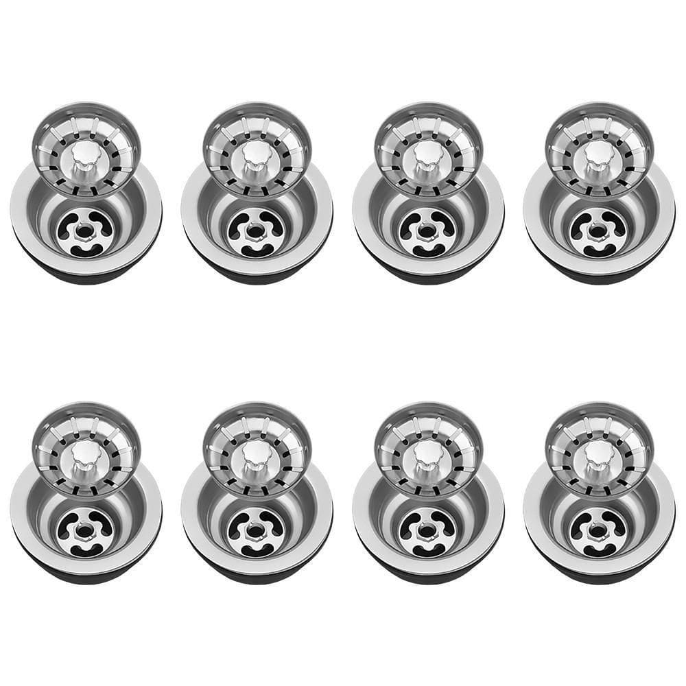 Válvula Para Pia Kit 8 Aço Inox 3.1/2 G01 Cromado - Mpozenato