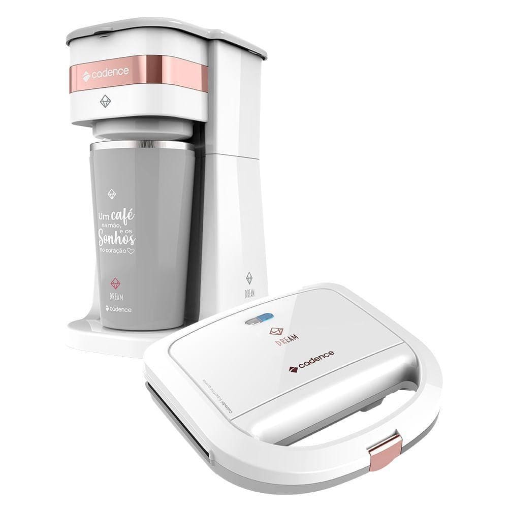 Kit Cadence Dream Rosé Gold Cafeteira E Sanduicheira 110V
