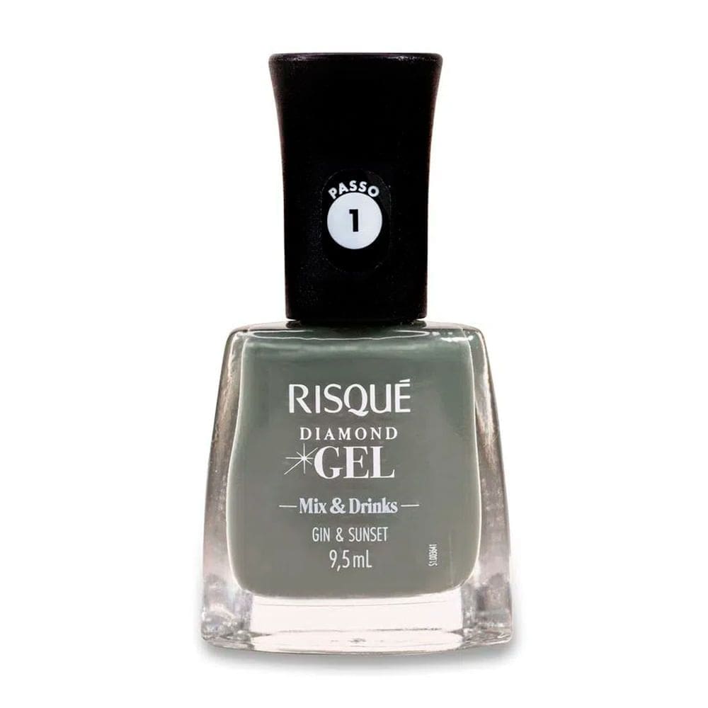 Esmalte Risqué Diamond Gel Mix & Drinks Gin e Sunset 9,5ml