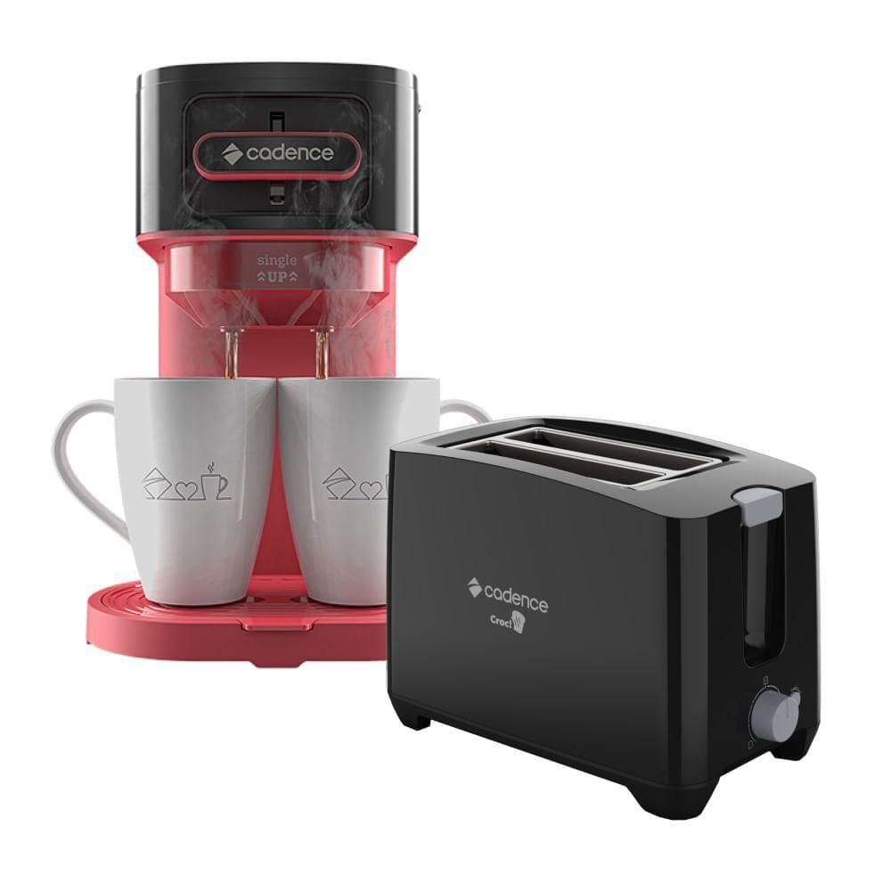 Kit Croc Cadence - Cafeteira Single Up E Torradeira Croc 110V