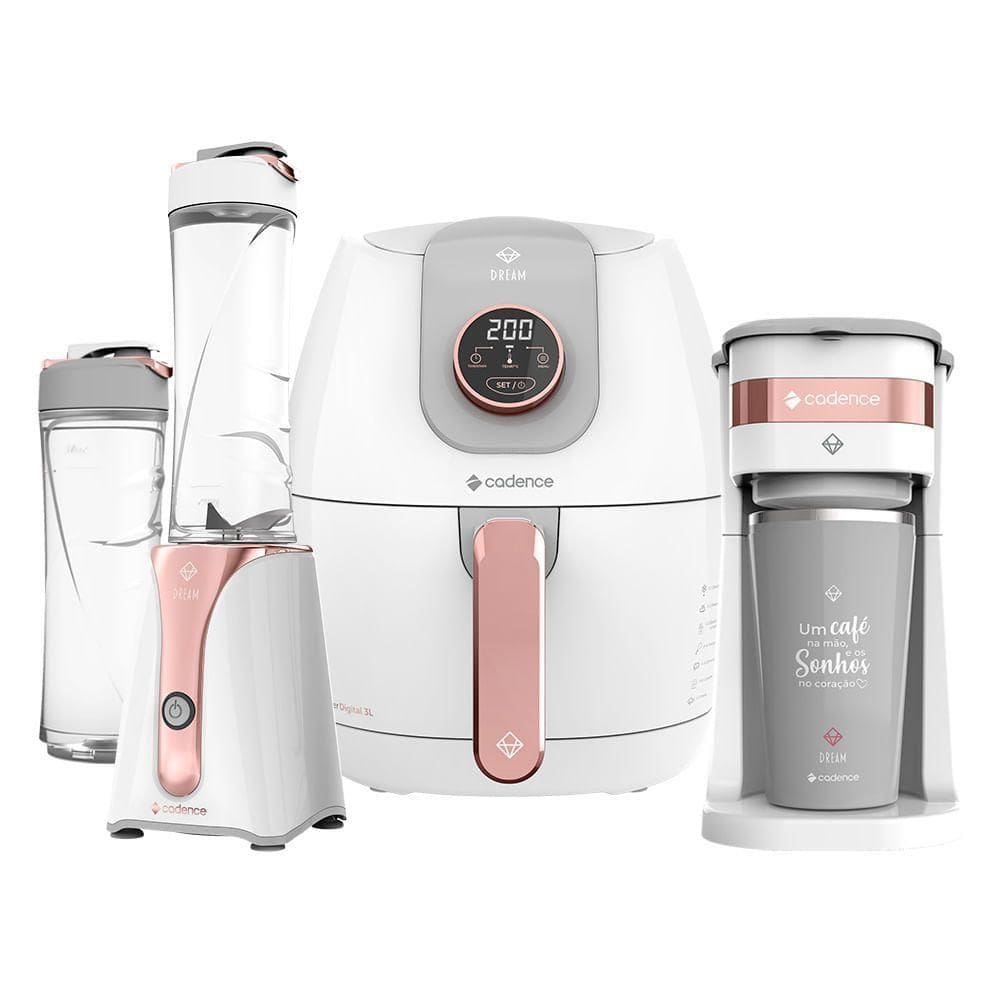 Kit Cadence Dream Rosé GoldFritadeiraBlenderCafeteira 220V
