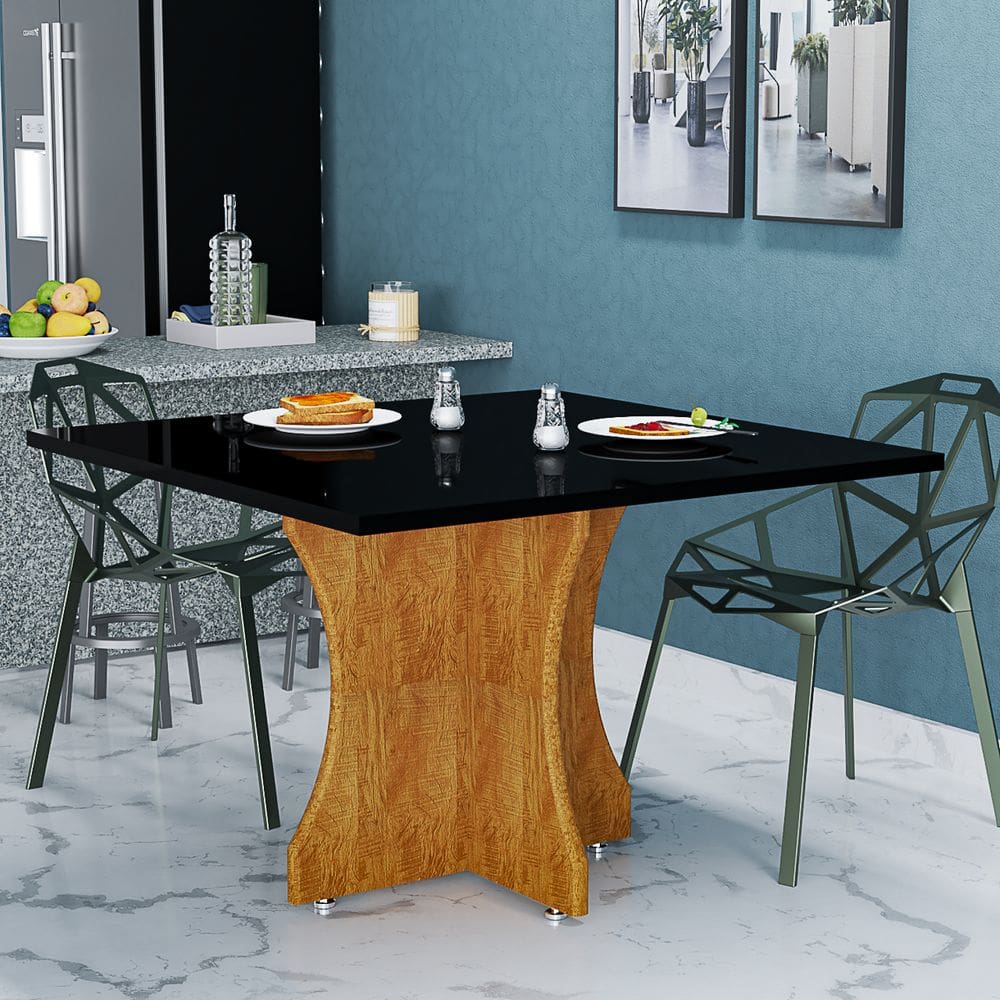 Mesa Moderna Para Cozinha Ou Sala Tampo MDF Base X