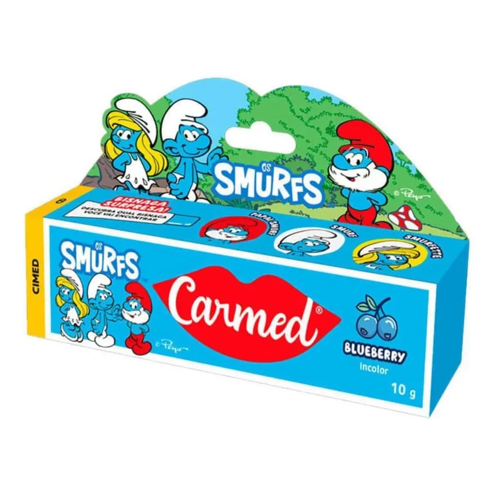 Carmed Hidratante Labial Surpresa Coleção Os Smurfs 10g