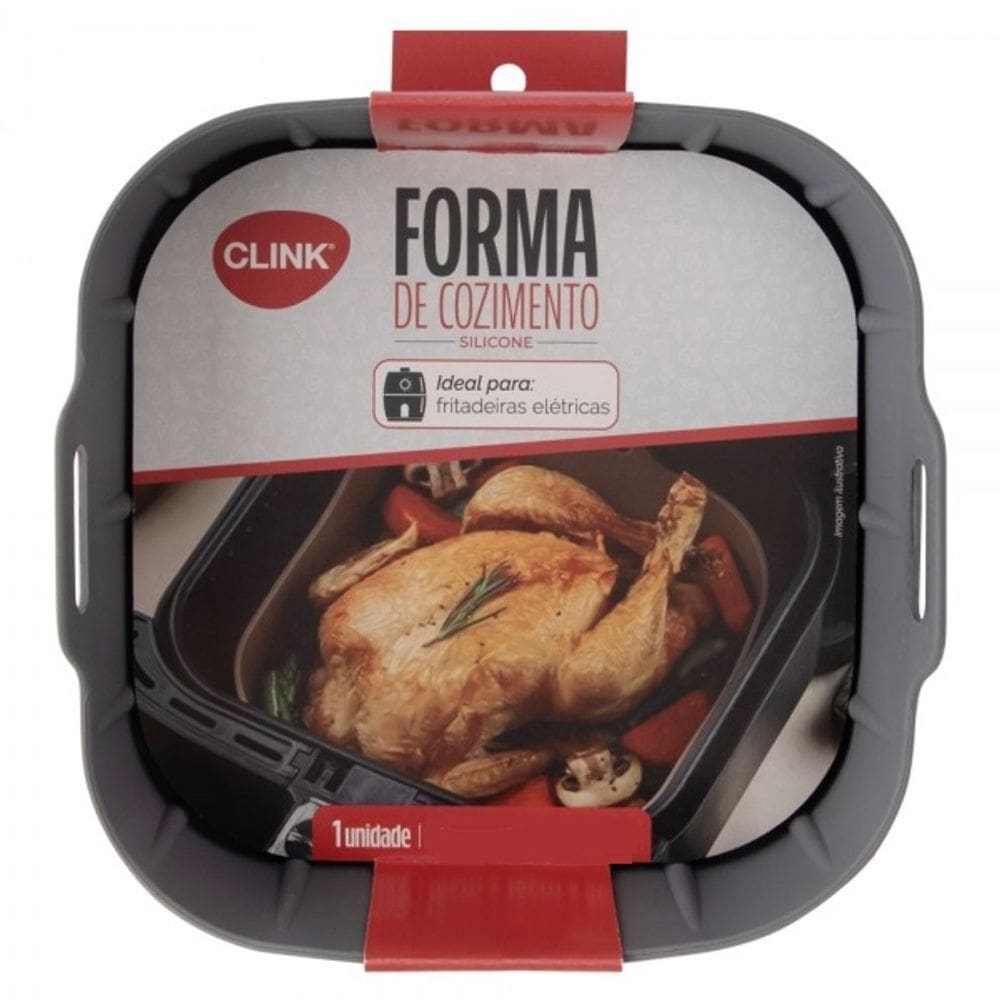 Forma de Silicone para Fritadeira Eletrica Quadrada 20,5cm