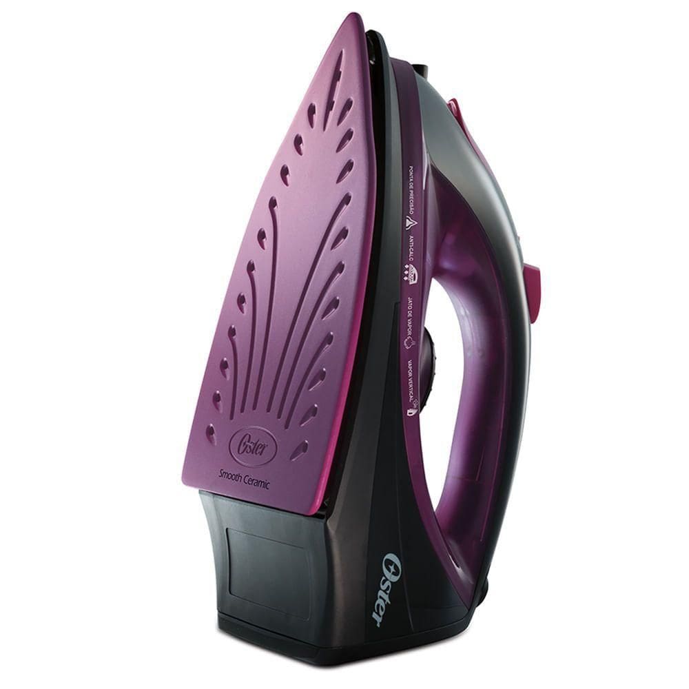 Ferro De Passar A Vapor Oster Cerâmica Preto E Roxo 110V