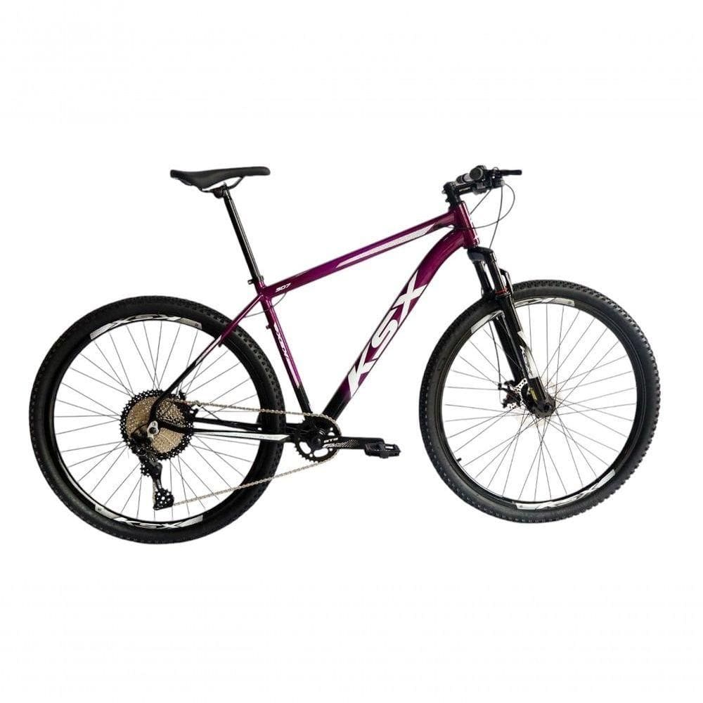 Bicicleta Aro 29 Ksx Sd7 12v Garfo Com Trava K7 11/50 Freios Hidráulicos Kit 1x12 - Preto/roxo Tam. 15