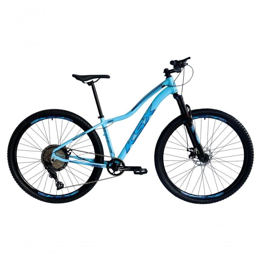 Bicicleta Aro 29 Ksx Sd7 Feminina 12v Garfo Com Trava K7 11/50 Freios Hidráulicos Kit 1x12 - Azul Tam. 15