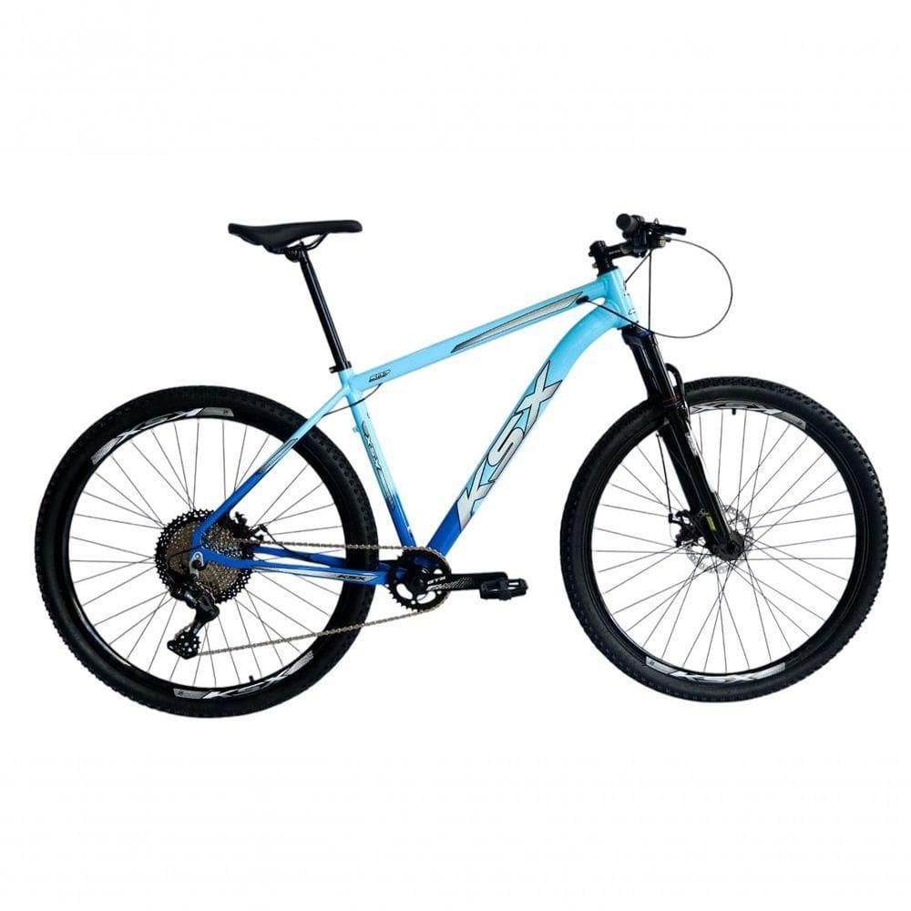 Bicicleta Aro 29 Ksx Sd7 12v Garfo Com Trava K7 11/50 Freios Hidráulicos Kit 1x12 Azul/azul Tam. 15