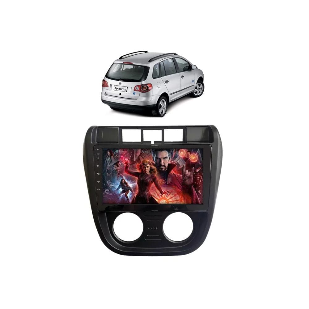 Kit Multimidia SpaceFox 2003 / 2009 9 Pol Carplay AndroidAuto USB Bt FM - Roadstar 908BR