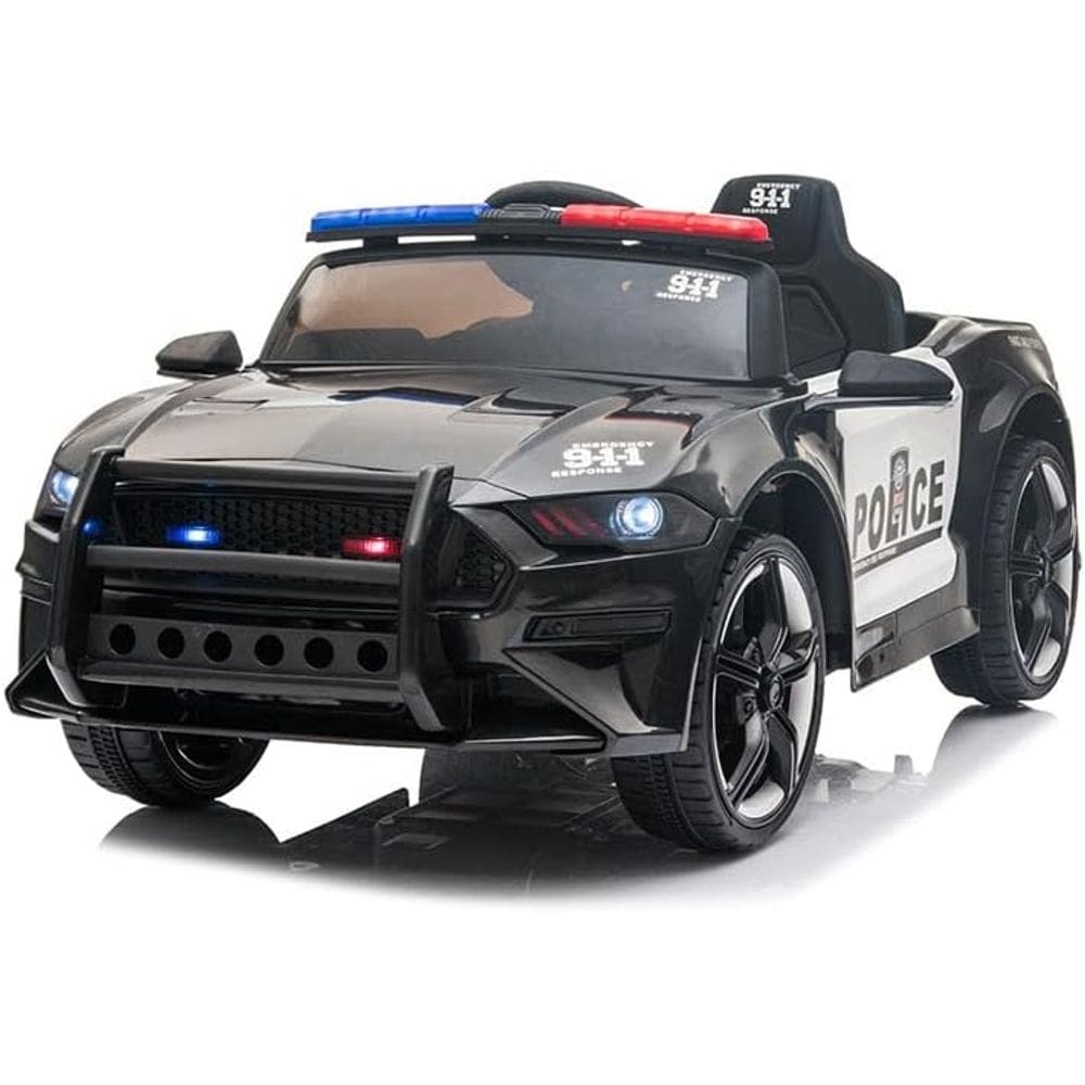 Carrinho de Polícia Elétrico Infantil Controle Remoto 12V