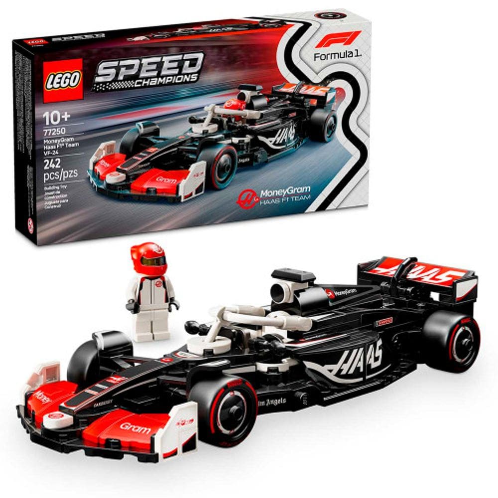 LEGO Speed Champions MoneyGram Haas F1 Team VF-24 242 Peças 77250