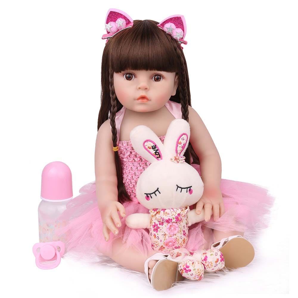 Boneca Bebe Reborn Laura Baby Gabriela 48cm 100% Vinil