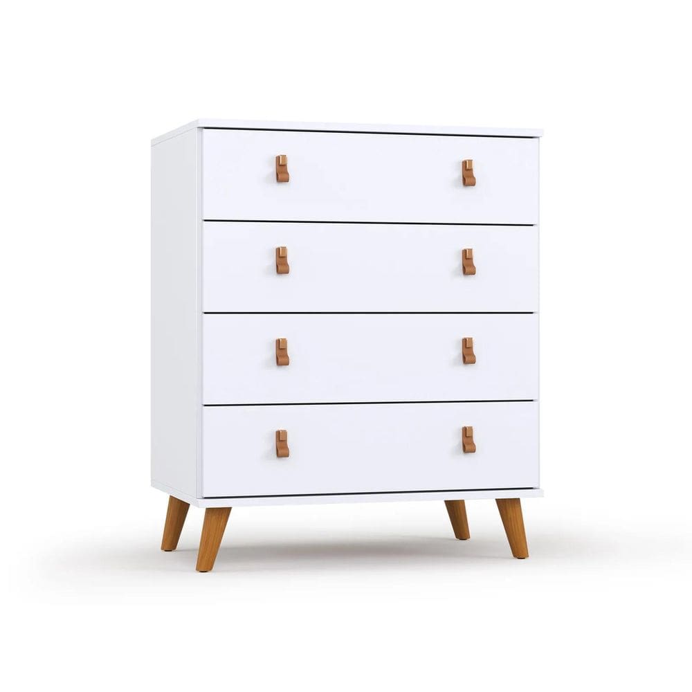 Cômoda Infantil Encanto Para Quarto Do Bebê Com 4 Gavetas