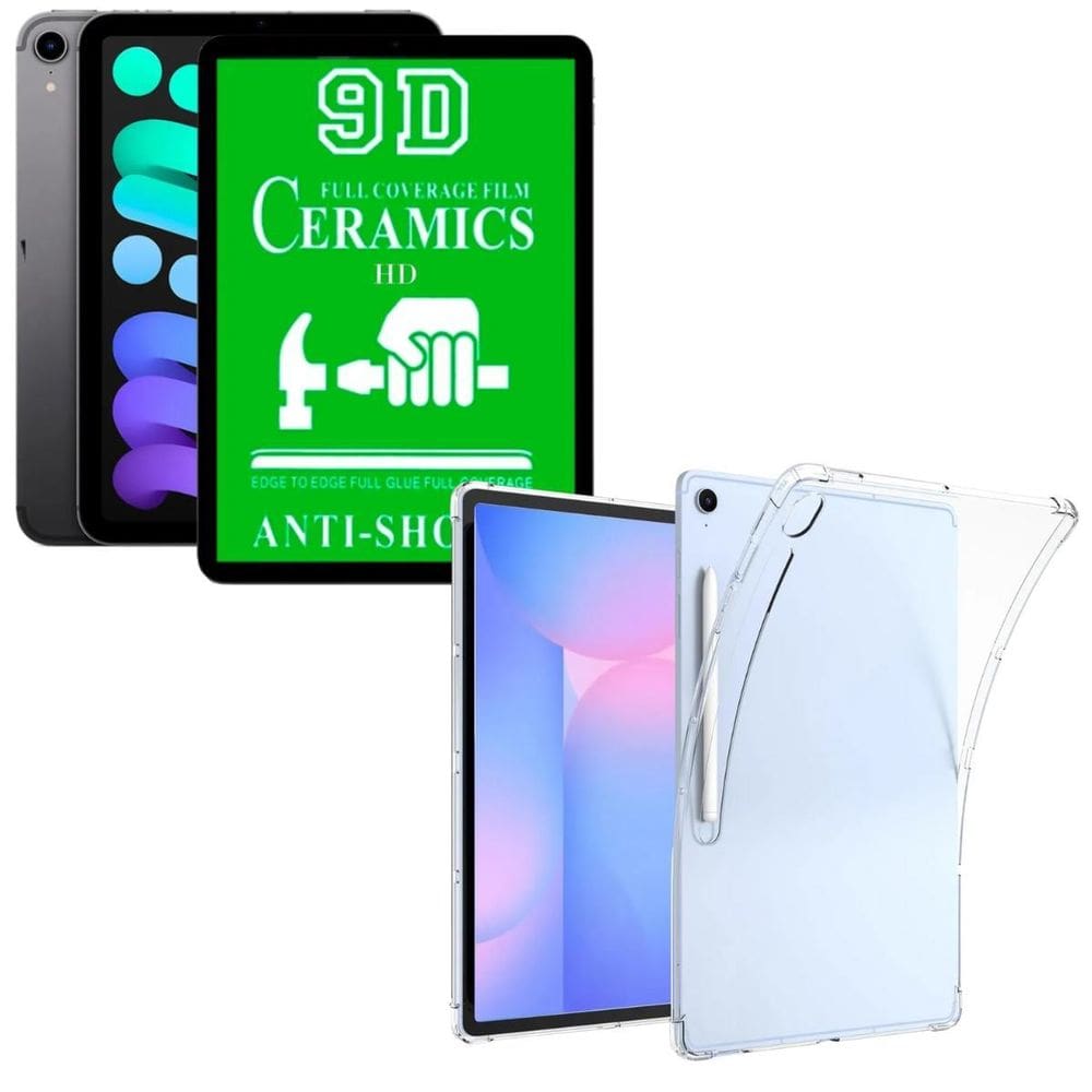 Capa Transparente + Película 9D Para Galaxy Tab S10 Fe