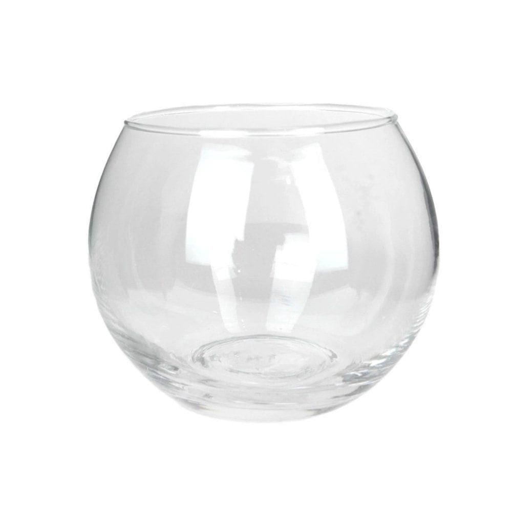 Vaso Vasinho Mini Aquário Redondo De Vidro 400ml Mesa Rt178726