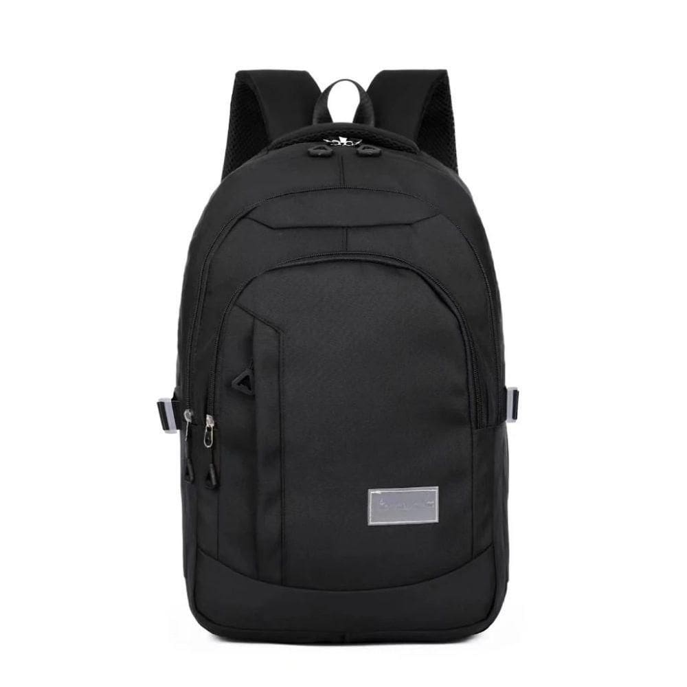 Mochila Grande Reforçada Impermeável Para Notebook 15.6 Faculdade Escola Passeio Feminina Masculina Preto Unissex