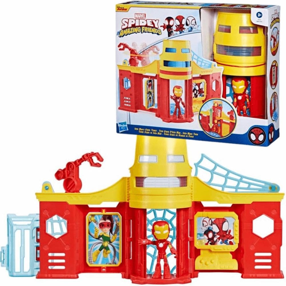 Brinquedo Playset Torre Stark Homem de Ferro Marvel Spidey