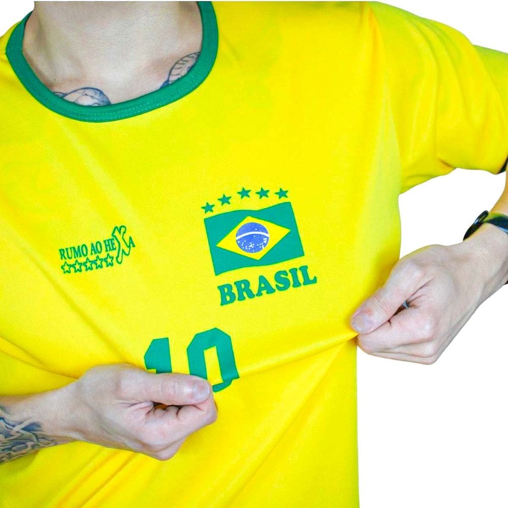 Camisa Brasil Copa do Mundo Torcedor Futebol Tamanho G