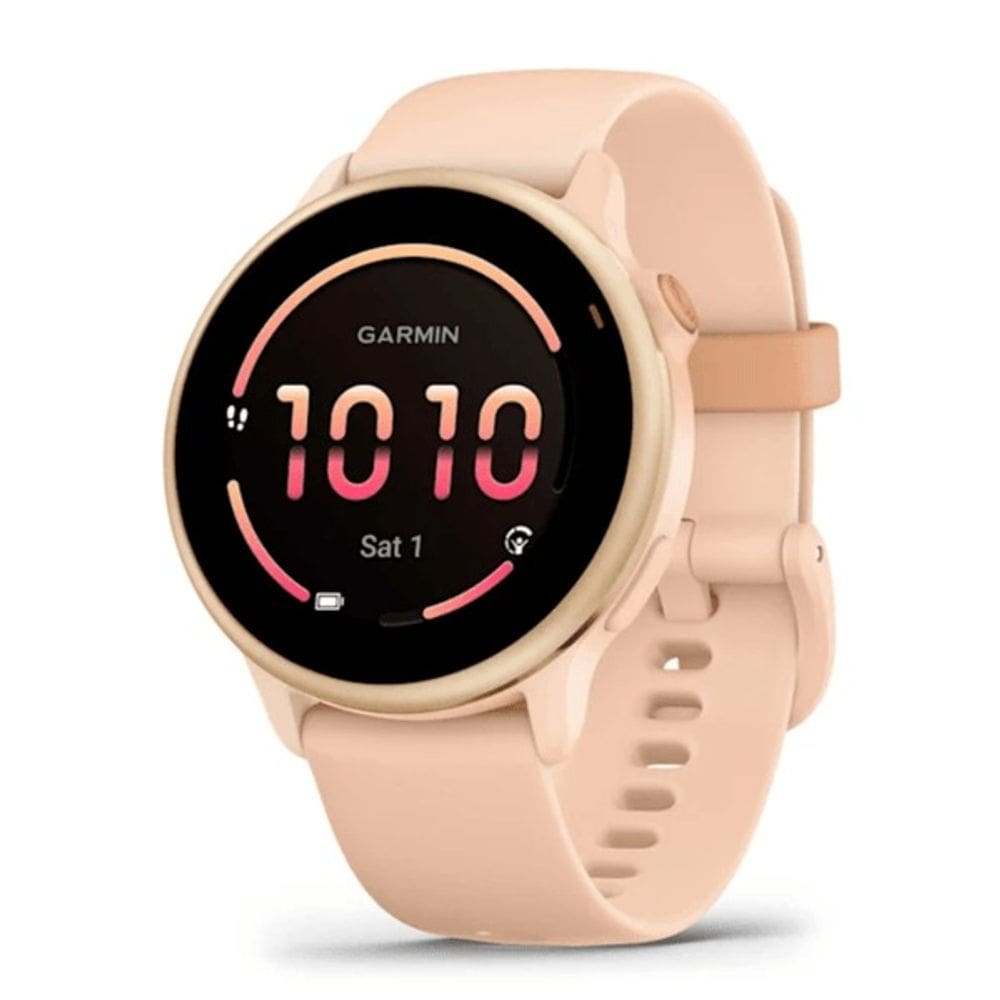 GPS Relógio Garmin Vívoactive 6 Rosa Metálico com pulseira de silicone Rosa