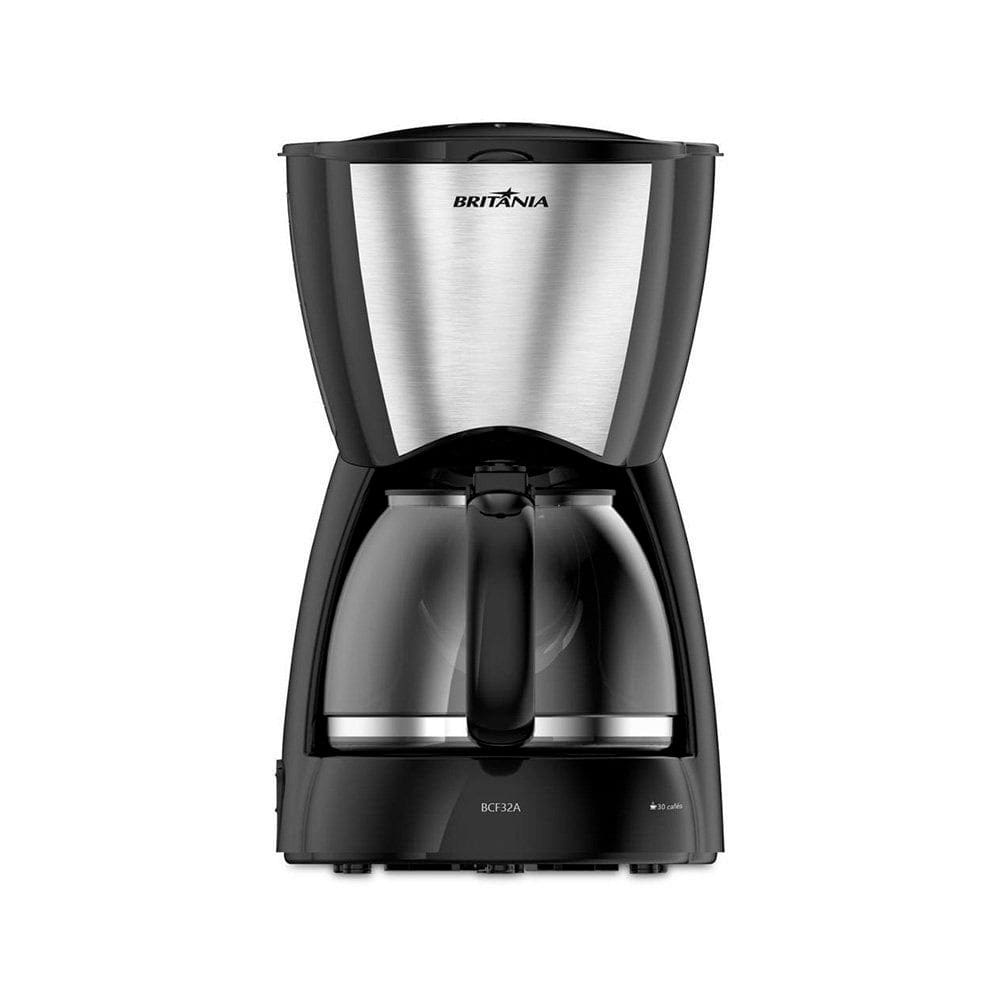 Cafeteira Elétrica Britânia BCF32A 1,28L Preta / Inox