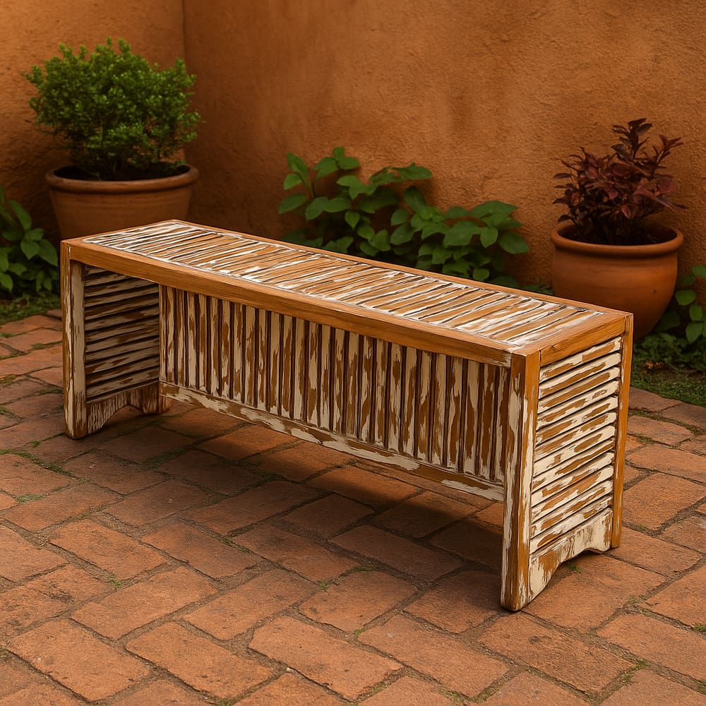 Banco de Jardim em Madeira de Demolição – 100x30x45cm