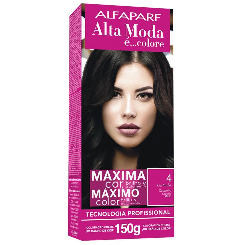 Tintura Creme Altamoda Alfaparf Castanho 4 Kit