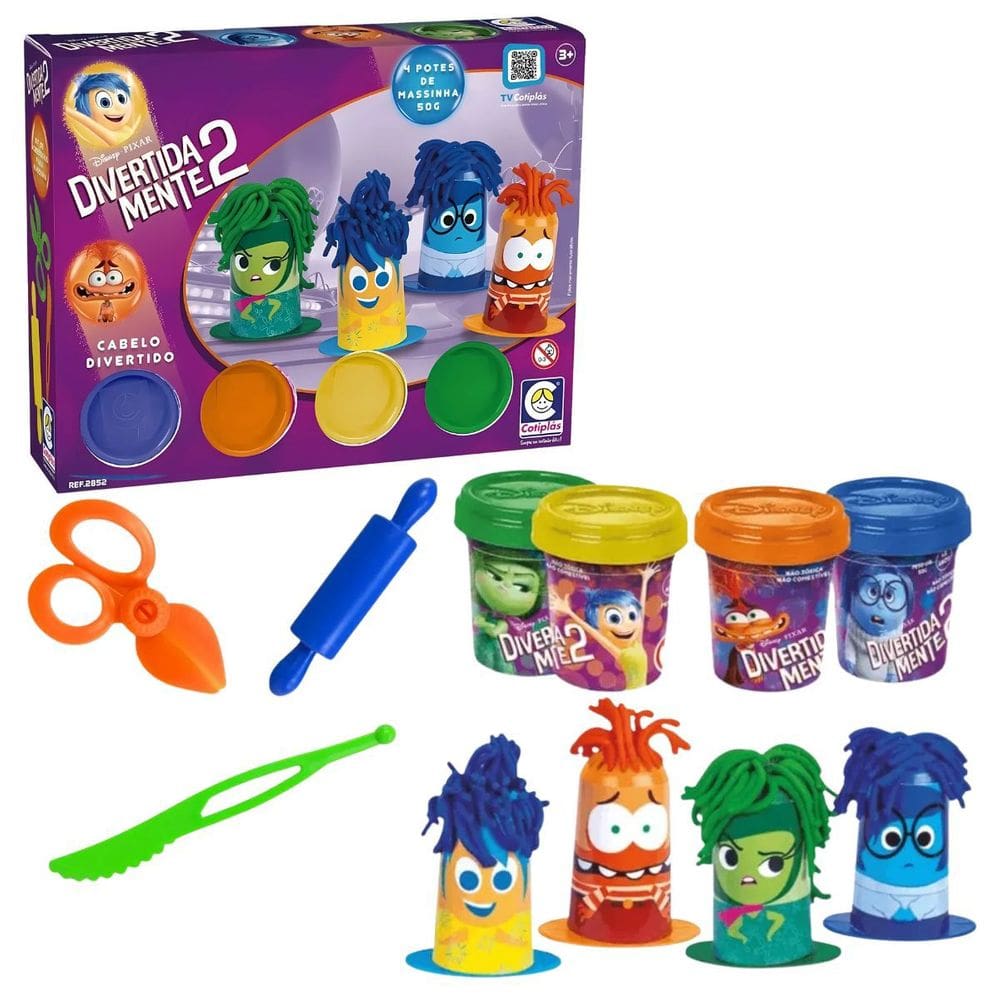Kit Massinha Cabeleleiro Cabelo Divertido Divertidamente
