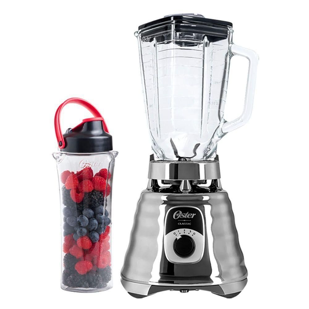 Kit Oster New Osterizer Liquidificador E Jarra Blend N Go Prata 110V